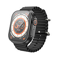Умные смарт часы с компасом мужские со звонком Smart Watch HOCO Y12 Ultra, Bluetooth смарт часы шагомер
