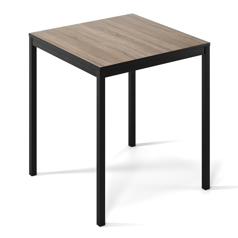 Обідній стіл Brevity Loft mini Дуб вінтаж оксид/чорний метал 67x75x67 ТМ Art In Head