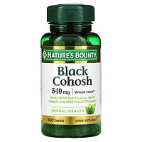 Natures Bounty, Black Cohosh 540 мг (100 капc.), клопогон, при менопаузі