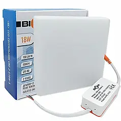Світлодіодний світильник Biom 18W 5000К квадрат UNI-2-S18W-5 22819