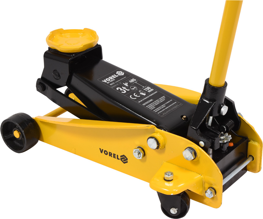 Домкрат гідравлічний підкатний VOREL 3 т 150-485 мм, фото 1
