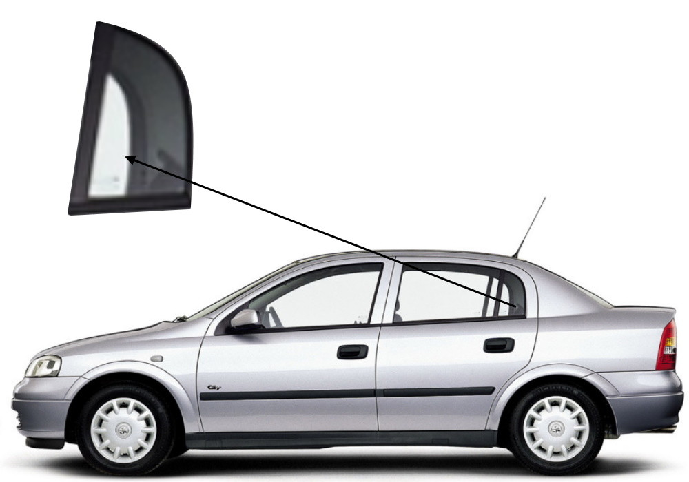 Кватирка задніх дверей ліва Opel Astra 1998-2004 G, фото 1