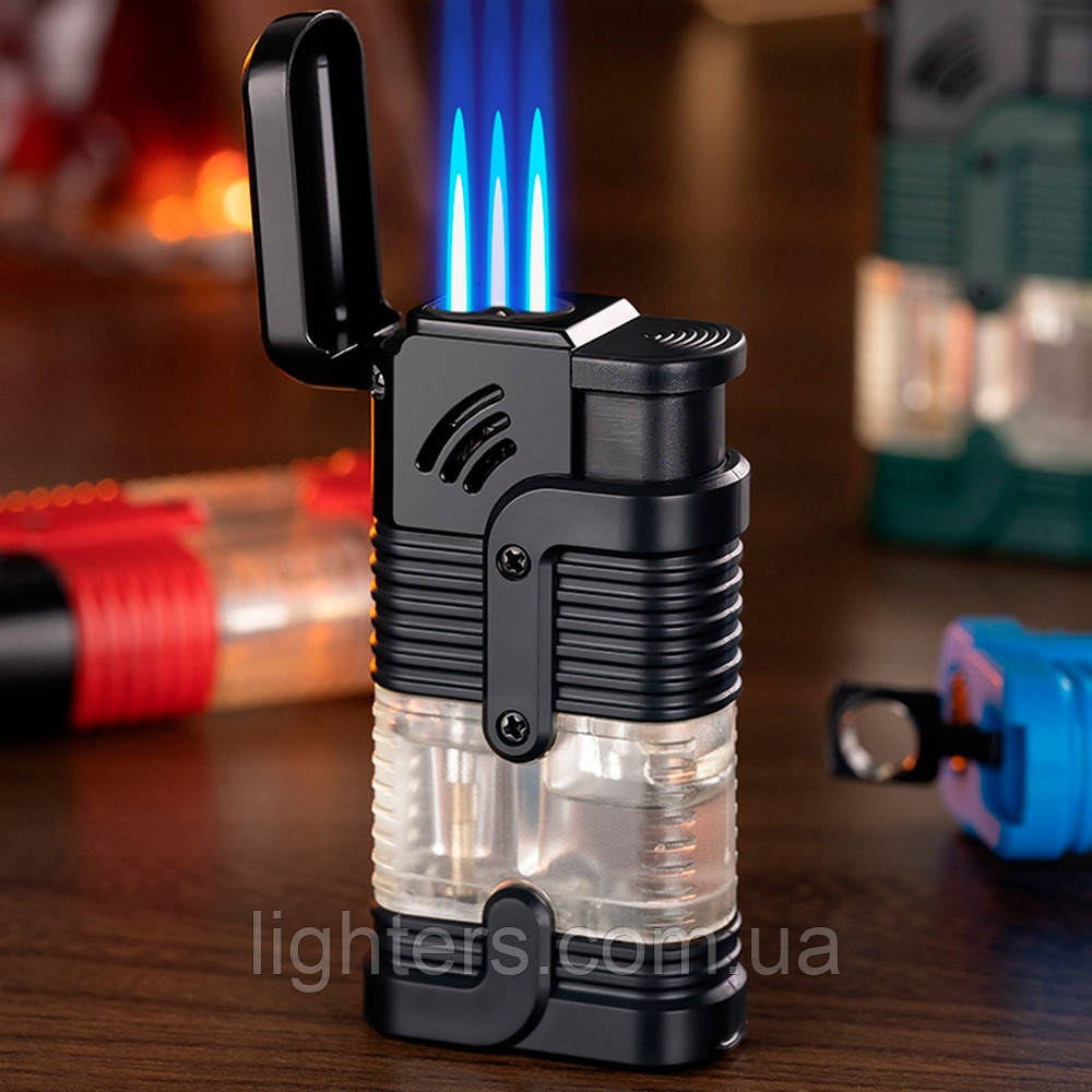 Запальничка 3 форсунки в подарунковому пакованні F-730, фото 1