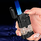 Запальничка 3 форсунки в подарунковому пакованні F-730, фото 3