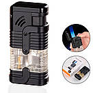 Запальничка 3 форсунки в подарунковому пакованні F-730, фото 4