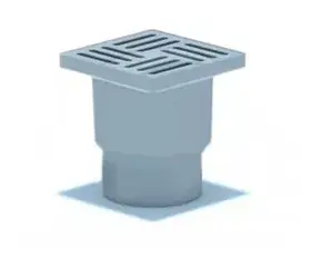 ТА1210 Трап 110/180 °прямий з ПЛАСТ. решіт. 150*150 мм СІРИЙ {35}