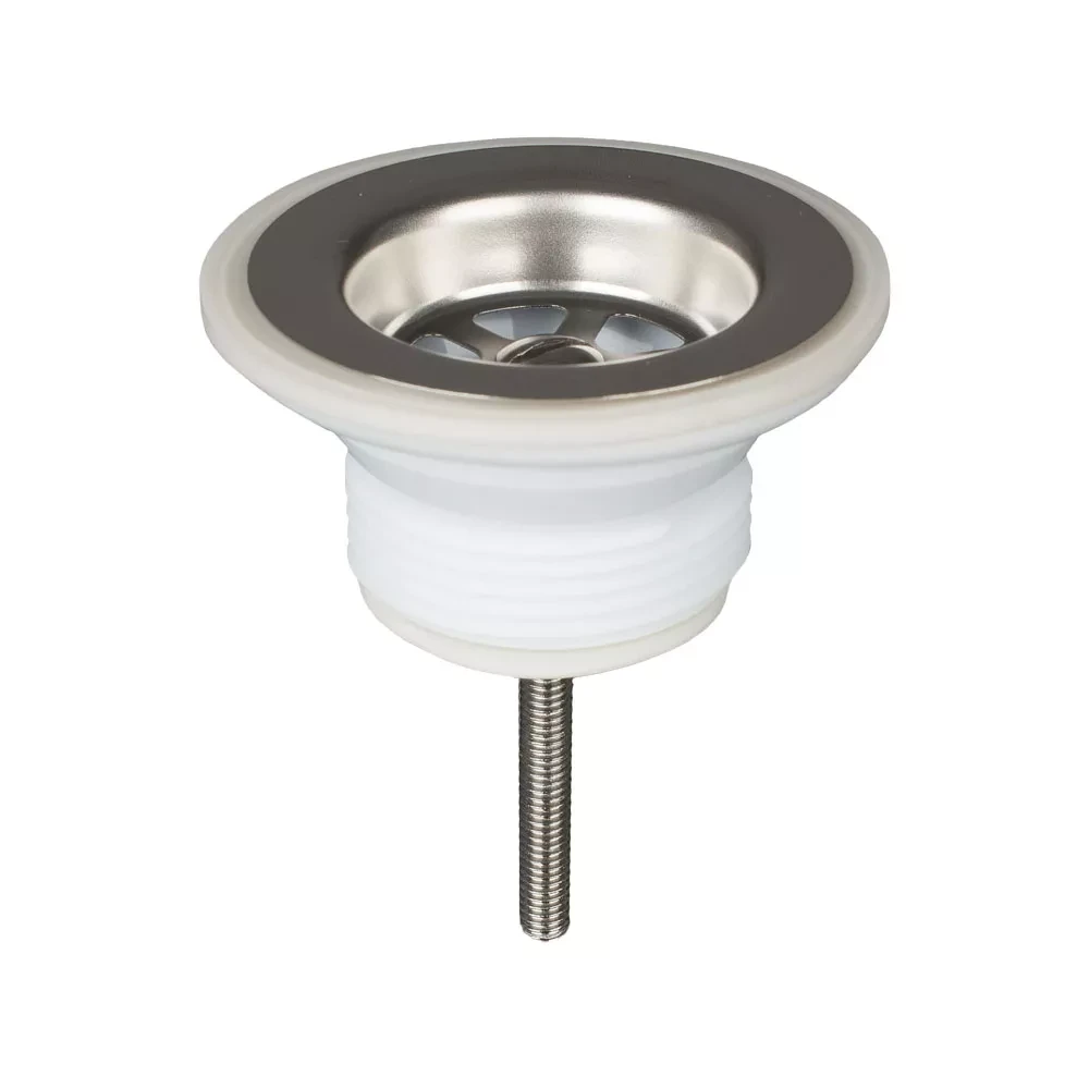 Т-0300,2100 Випуск сифону пластмас., полір. сітка з нерж. {80}, фото 1