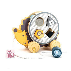 Дерев'яна каталка-сортер Viga Toys PolarB Їжачок (44025) розвиваюча іграшка, фото 4