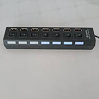 Переходник USB 2.0 HUB на 7 портов ЮСБ хаб