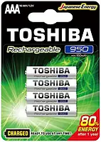 Аккумуляторы AAA минипальчики TOSHIBA Ready to Use Ni-MH R03 950mAh 4шт