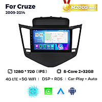 Штатная магнитола Chevrolet Cruze 2 (2009-2014) M200 (2/32 Гб), HD (1280x720) QLED, GPS + 4G + CarPlay