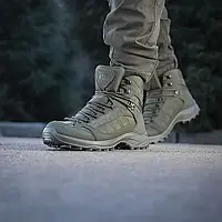 Мужские военные ботинки антискользящие замшевые, Тактическая обувь непромокаемая теплая оливковая 45 vsk