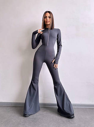 Комфортний жіночий комбінезон з брюками кльош Db5849, фото 1