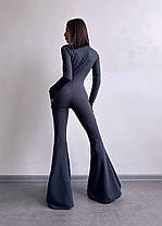 Комфортний жіночий комбінезон з брюками кльош Db5849, фото 2