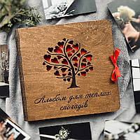 Деревянный фотоальбом в подарок для близких, девушки, жены, парня, друзьям Код/Артикул 182