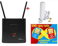 Cтаціонарний роутер WI-FI 3G/4G LTE OLAX AX9 PRO 4000 мАг +Безлімітний Київстар / Водафон інтернет + антена