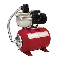 Насосна станція в зборі для води KP-CZECH AUTO JS-600 (Нержавіюча сталь)+Бак 24 л. Н=40М, P=600 Вт, 45 л/хв.Чехія