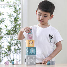 Дерев'яні кубики-пірамідка Viga Toys PolarB Сортуємо та складаємо (44016) (розвиваюча іграшка), фото 6