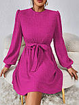 Трикотажне плаття з розкльошеною спідницею та поясом (р. 42-52) 2035492, фото 2