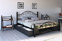 Кроват Джаконда (маталлическая) ТМ Металл Дизайн. 140х190, Ламели 5 см, Цена с 1 ящиком