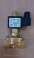 Клапан электромагнитный Ду 40, 1 1/2" NО, АС 220V (вода, воздух, масло)