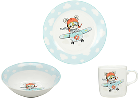 Дитячий набір посуду Limited Edition LITTLE PILOT 3 предмети у коробці C772