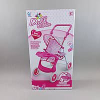 Візок для ляльки 6601 AH-2/3/4 козирок від сонця, кошик, додаткова поличка, в коробці