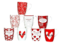 Чашка с любовью LOVE сердце День Валентина 340 мл - 8 декоров 2091-21