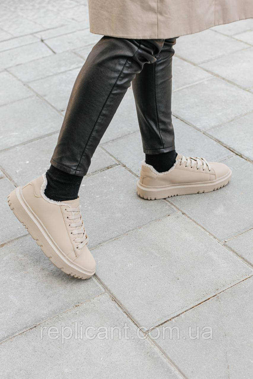 Кроссовки  Кросівки Nubuk Fur Beige, фото 1
