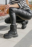 Кросівки Черевики Leather Fur Black