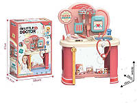 Набір іграшковий лікар 8832 A1 столик з полицями, медичне приладдя, ліки, рухомі елементи в коробці