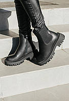 Кросівки Черевики Leather Fur Black