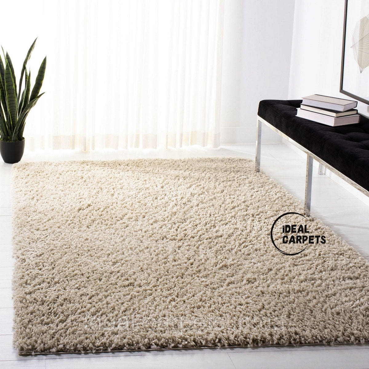 Килим прямокутний 2.5*3.15м з високим ворсом 0038 Fantasy Beige, фото 1