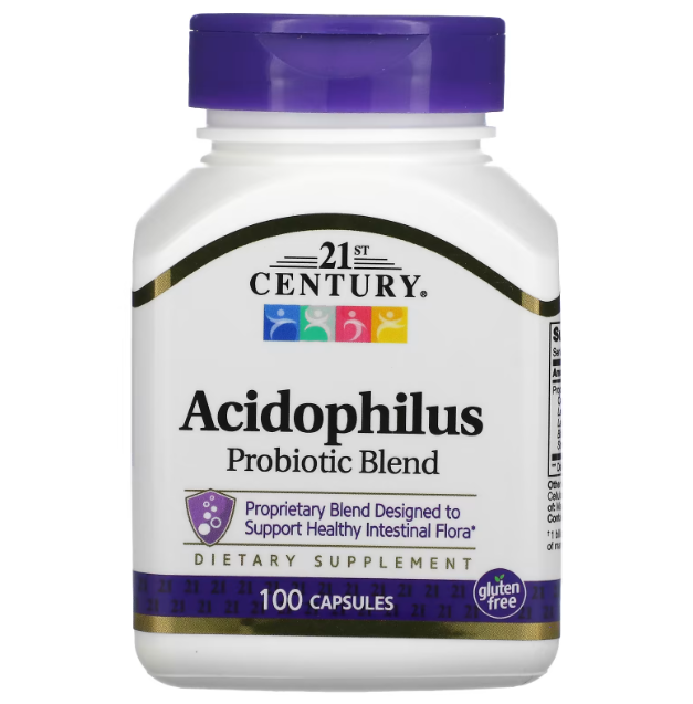 21st Century суміш ацидофільних пробіотиків (Acidophilus) 100 капсул