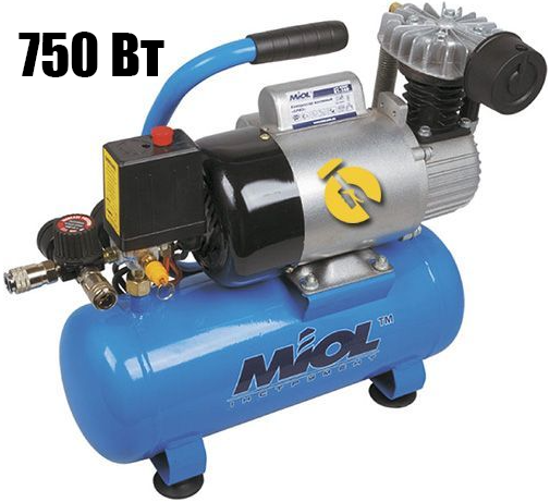 Масляний компресор MIOL (81-140), 750 Вт, 80 л/хв, 8 бар, фото 1
