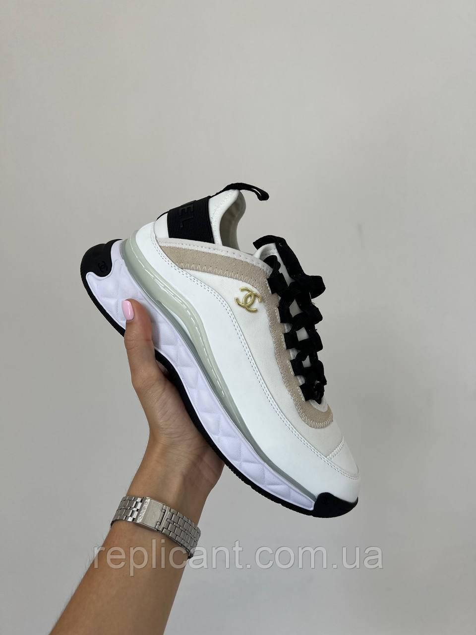 Женские кроссовки Chanel White жіночі кросівки Chanel унісекс