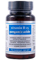 Пангамова кислота вітамін В-15 для прискорення метаболізму 60 капсул Витера (ВП)
