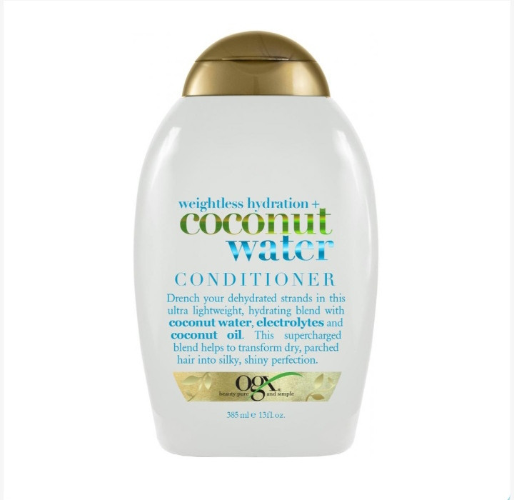 КОНДИЦІОНЕР ДЛЯ ВОЛОССЯ OGX COCONUT WATER НЕВАГОМЕ ЗВОЛОЖЕННЯ 385 МЛ - фото 1 - id-p2076351425