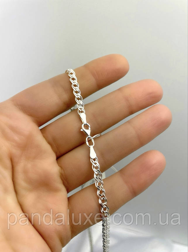 Срібний ланцюжок на шию Нона, ширина ланцюжка 4 мм, фото 2