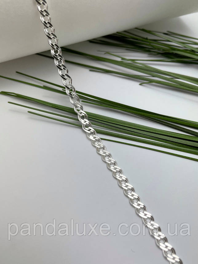 Срібний ланцюжок на шию Нона, ширина ланцюжка 4 мм, фото 3