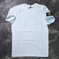 Мужская футболка Stone Island CK6339 белая