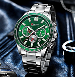 Якісний стрілочний металевий кварцовий годинник з металевим браслетом, фото 7