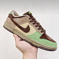 Кроссовки Nike Sb dunk зел корич кросівки найк