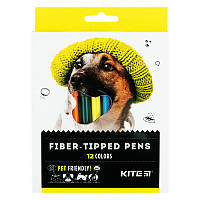 Фломастеры Kite Dogs набор 12 шт Фломастеры для рисования Цветные фломастеры