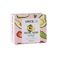 Натуральне тверде мило з маслом авокадо для сухої в'янучої шкіри 100 г UNICE (ГГ)