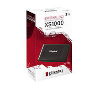 Накопитель внешний SSD Portable USB-С Kingston XS-1000, 2TB Black