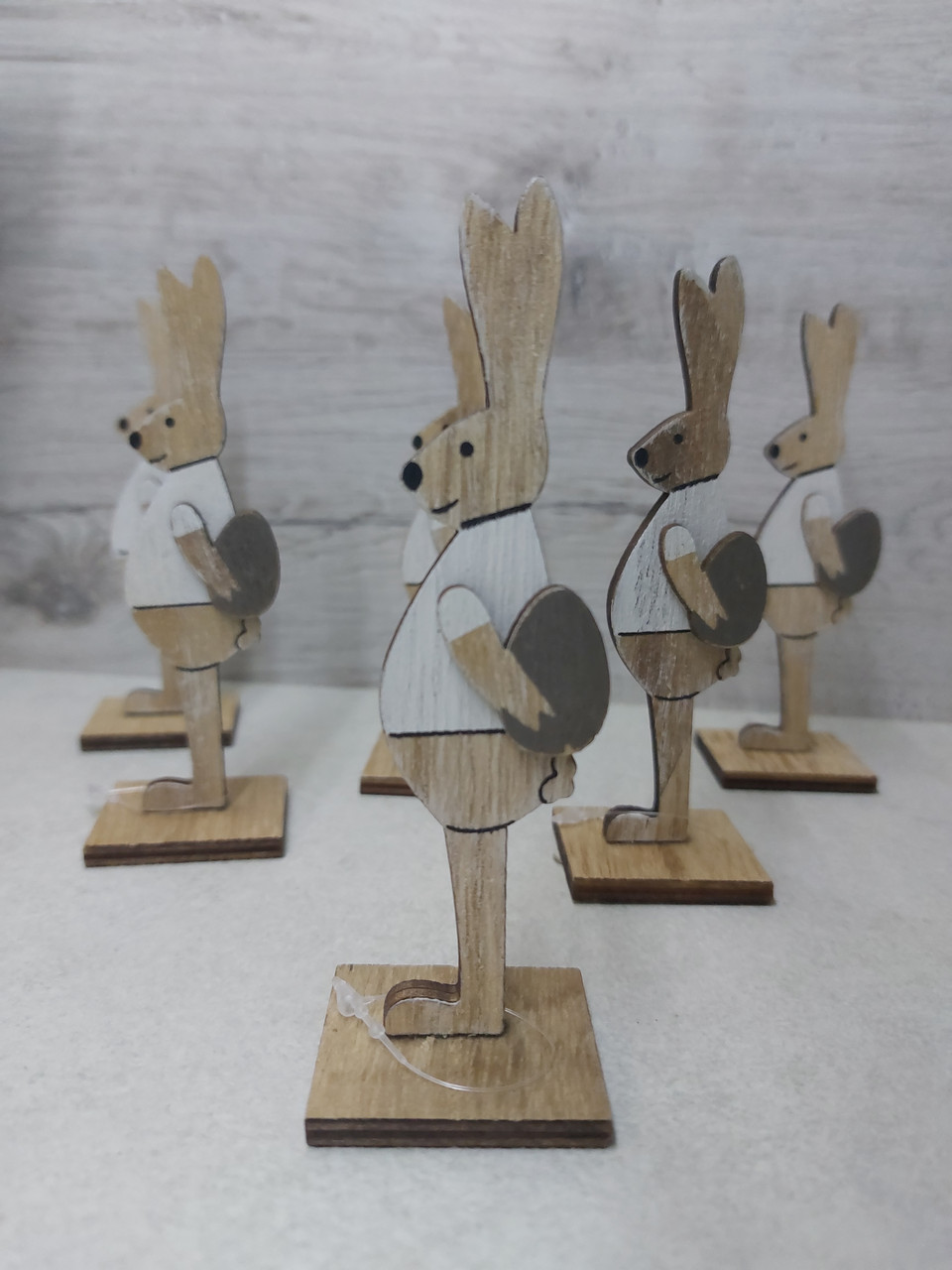 Заєць дерев'яний 10 см, фото 1