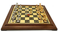 Шахматная доска деревянная с традиционными шахматными фигурами "Staunton" от итальянского бренда Italfama