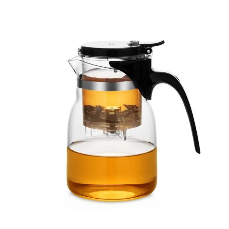 Чайник для заварювання з кнопкою Гунфу чайник Тіпод для чаю Samadoyo A-14, 900 мл