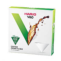 Фильтры Hario V60 02 бумажные белые для пуровера, 40 шт Харио VCF-02-40W